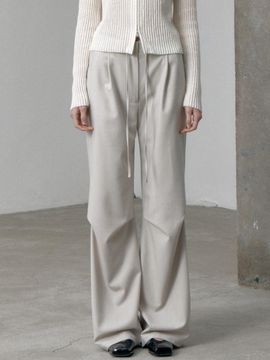 LE drawstring easy pants [ash beige]