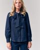 Le Fafo Le Fafo Bow Accent Denim Shirt - 5