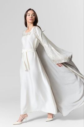 Le Fafo Le Fafo Luna Metallic Silk Abaya Set