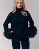 Le Fafo Le Fafo Mongolian Shearling Cuffs Cashmere Sweater - 4