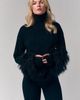 Le Fafo Le Fafo Mongolian Shearling Cuffs Cashmere Sweater - 5
