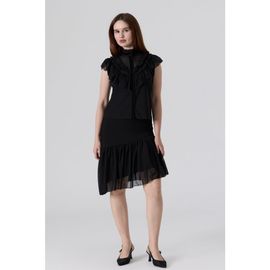 Le Fafo Le Fafo Ruffles Top & High-Low Skirt Set