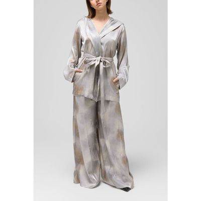 Le Fafo Le Fafo Silk Belted Jacket & Pants Set