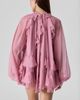 Le Fafo Le Fafo Tiered Ruffle Silk Chiffon Tunic Mini Dress - 2