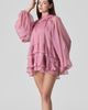 Le Fafo Le Fafo Tiered Ruffle Silk Chiffon Tunic Mini Dress - 4
