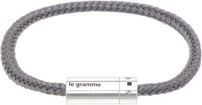 Le Gramme Le Gramme Gray 'le 7g' Nato Cable Bracelet