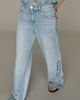 LE JEAN Alexa Boyfriend Mid Rise Relaxed Wide Leg Jeans - 2