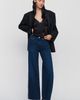 LE JEAN Column Beaded High Rise Wide Leg Jeans - 1