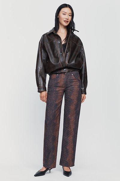 LE JEAN Cowboy Curve Mid Rise Tapered Jeans