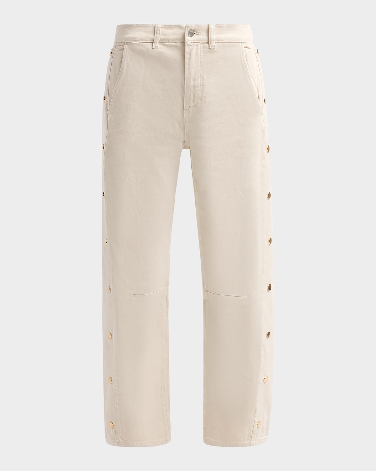 LE JEAN Frankie Studded Barrel-Leg Jeans