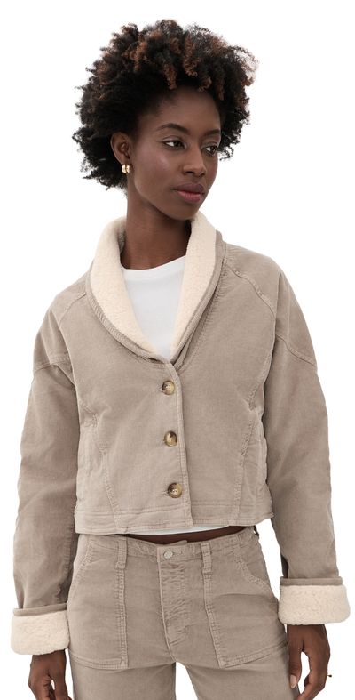 LE JEAN LE JEAN Corduroy Eden Jacket Soft Taupe
