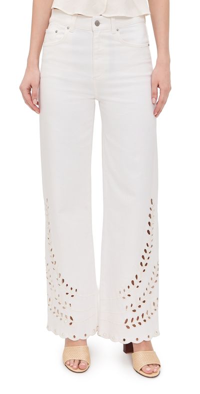 Le Jean Eyelet Column Jeans
