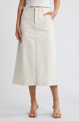 LE JEAN LE JEAN Jocelyn Denim Midi Skirt