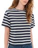 LE JEAN LE JEAN Linen Poppy Tee Navy/Cream Stripe - 1