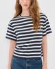 LE JEAN LE JEAN Linen Poppy Tee Navy/Cream Stripe - 2