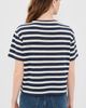 LE JEAN LE JEAN Linen Poppy Tee Navy/Cream Stripe - 3