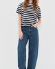 LE JEAN LE JEAN Linen Poppy Tee Navy/Cream Stripe - 5