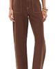 LE JEAN LE JEAN Mid Rise Linen Utility Barrel Pants Cocoa - 1