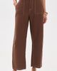LE JEAN LE JEAN Mid Rise Linen Utility Barrel Pants Cocoa - 2