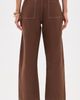 LE JEAN LE JEAN Mid Rise Linen Utility Barrel Pants Cocoa - 3