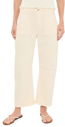 LE JEAN LE JEAN Petite Utility Soft Barrel Jeans Lemon Yellow