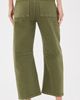 LE JEAN LE JEAN Petite Utility Soft Barrel Jeans Olive Green - 3