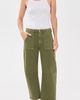 LE JEAN LE JEAN Petite Utility Soft Barrel Jeans Olive Green - 5