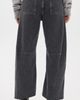 LE JEAN LE JEAN Petite Utility Soft Barrel Raw Jeans Fade to Black - 3