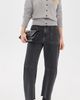 LE JEAN LE JEAN Petite Utility Soft Barrel Raw Jeans Fade to Black - 5