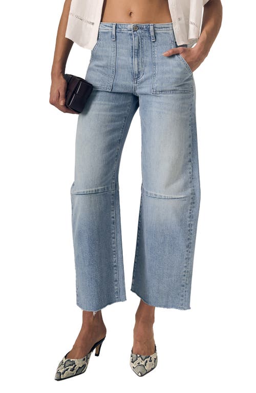 LE JEAN LE JEAN Raw Hem Soft Utility Barrel Leg Jeans