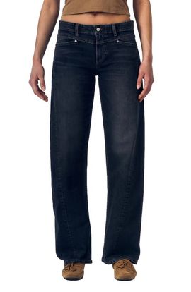 LE JEAN LE JEAN Selena Long Mid Rise Straight Leg Jeans