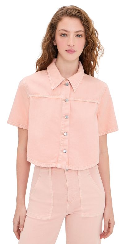 LE JEAN LE JEAN Short Sleeve Swing Shirt Peachy