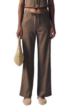 LE JEAN LE JEAN Simone Linen Drawstring Pants