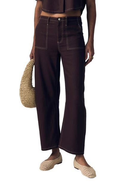LE JEAN LE JEAN Utility Crop Barrel Leg Jeans