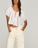 LE JEAN Luna High Rise Drawstring Relaxed Wide Leg Jeans - 5