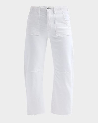 LE JEAN Petite Stretch-Cotton Barrel Jeans