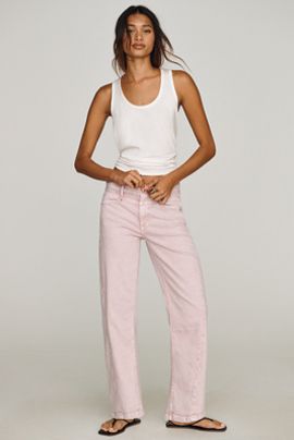 LE JEAN Selena Crop Mid-Rise Tapered Jeans