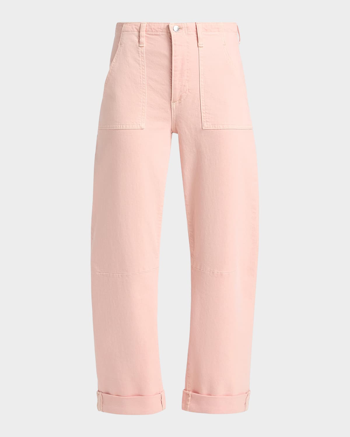 LE JEAN Utility Soft Barrel Crop Jeans
