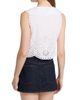 Le Jean Women's Embroidered Eyelet Linen Sailor Top - 5