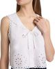Le Jean Women's Embroidered Eyelet Linen Sailor Top - 6