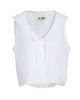 Le Jean Women's Embroidered Eyelet Linen Sailor Top - 7