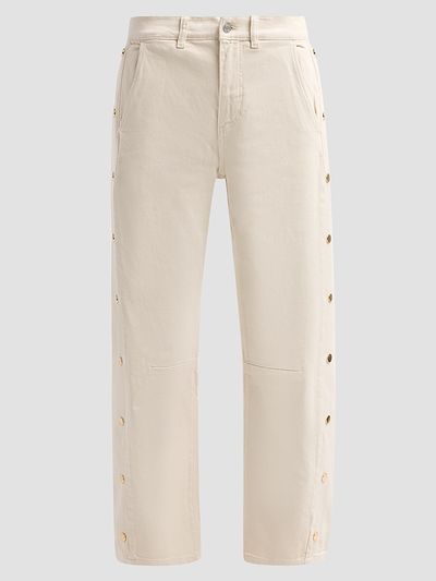 Le Jean Women's Frankie Studded Barrel-Leg Jeans