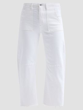 Le Jean Women's Petite Utility Soft Barrel Jeans