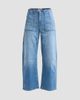 LE JEAN Women's Utility Barrel-Leg Crop Jeans - 1