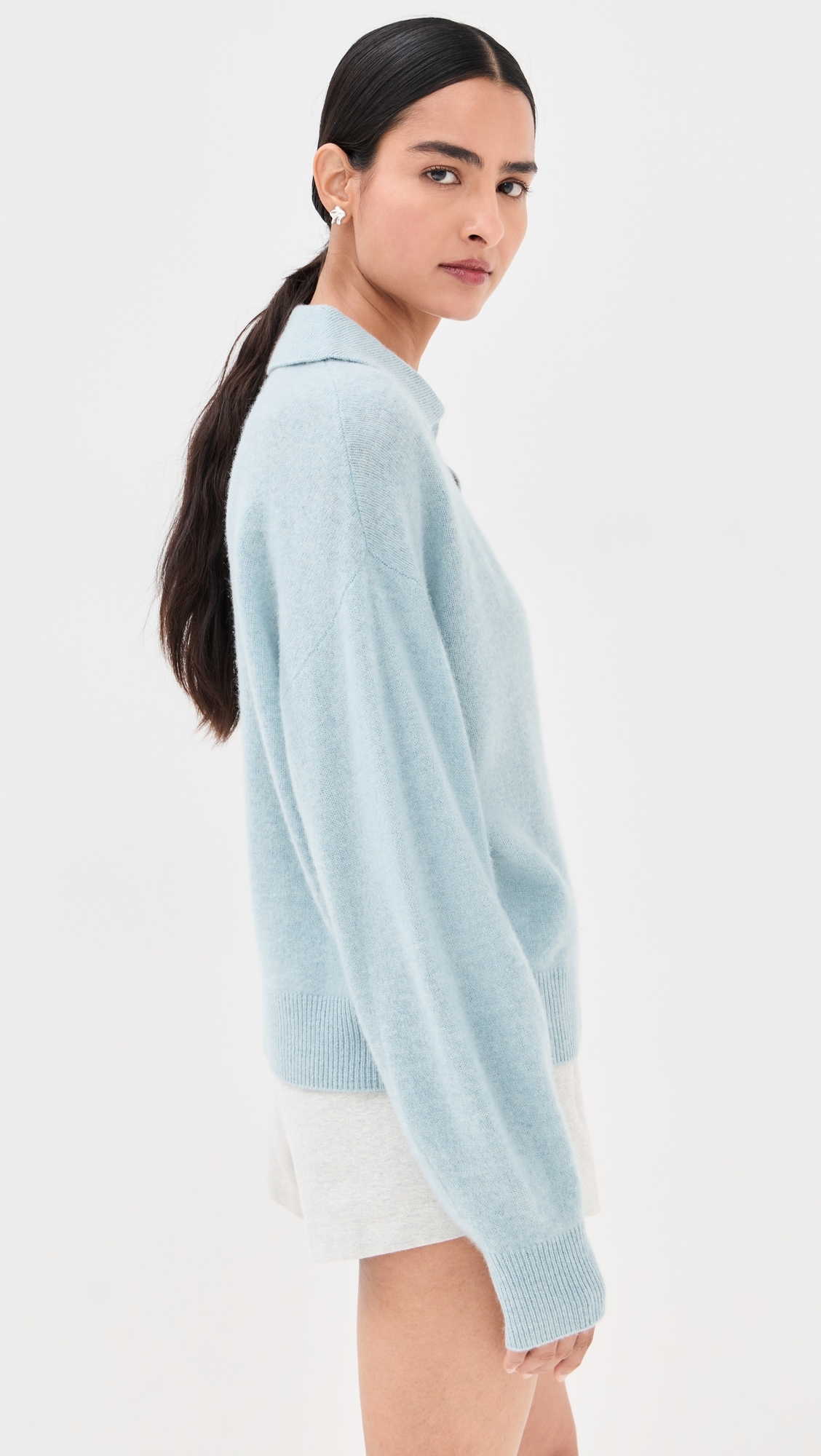Le Kasha - Jackson Brushed Cashmere Sweater Light Blue One