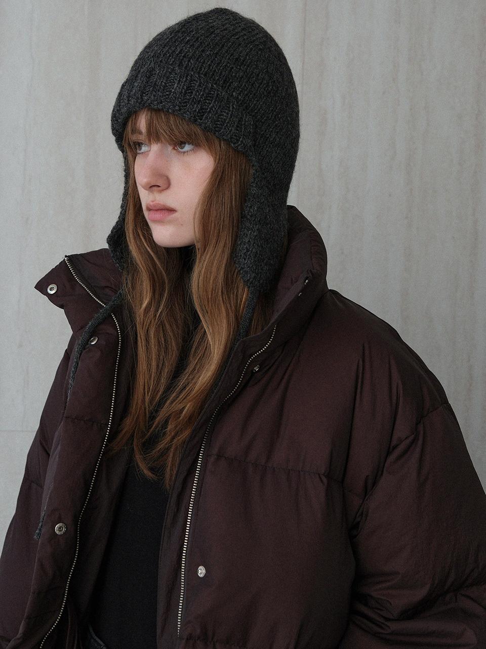 LE knitted trapper hat (2colors)