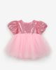 Le Mabelle Le Mabelle Amber Baby Girls’ Bow-detail Sequin Dress - 1