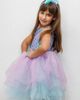 Le Mabelle Le Mabelle Carey Girls’ Mermaid Print Tulle Dress & Mermaid Crown Set - 3