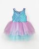 Le Mabelle Le Mabelle Carey Girls’ Mermaid Print Tulle Dress & Mermaid Crown Set - 5