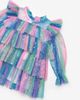 Le Mabelle Le Mabelle Chloe Girls’ Star Print Tiered Dress & Silver Star Crown Set - 3